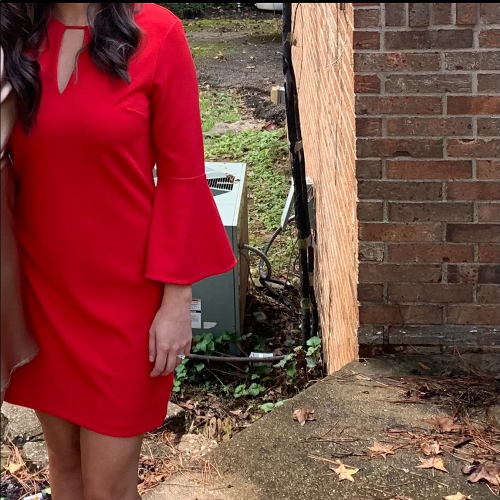 Red cocktail dress